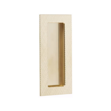 Emtek 222307 Modern Rectangular Brass Flush Pulls (2" x 7") - Knurled